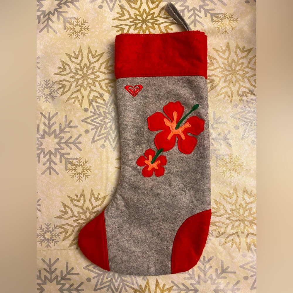 Roxy Hibiscus flower Christmas Stocking